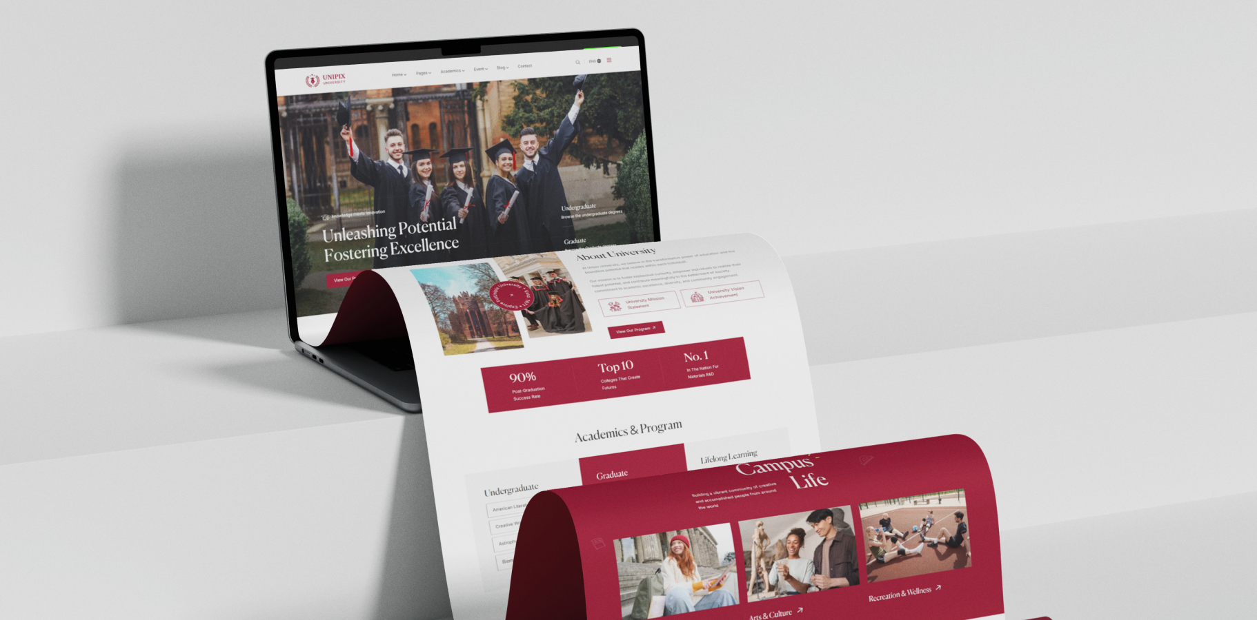 RAMS Business School College Website UI UX Design
