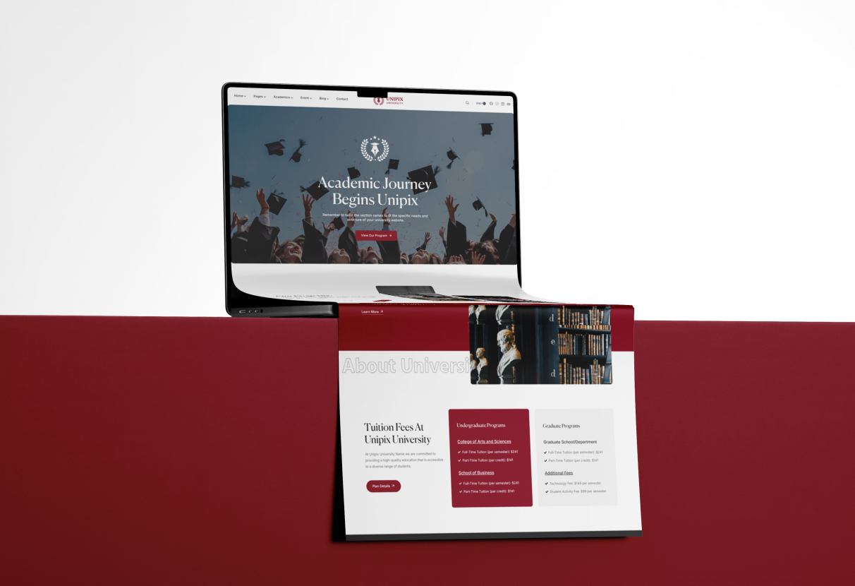 RAMS Business School College Website UI UX Design