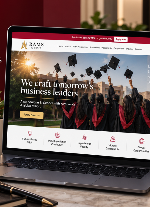 RAMS Business School College Website UI UX Design